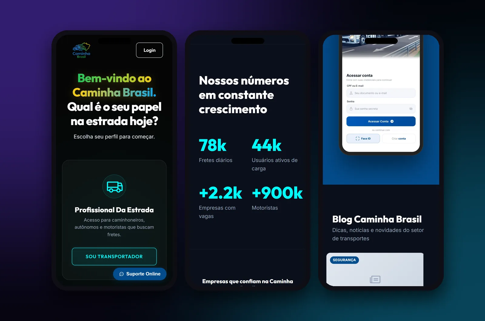 Caminha Brasil: versão para celular