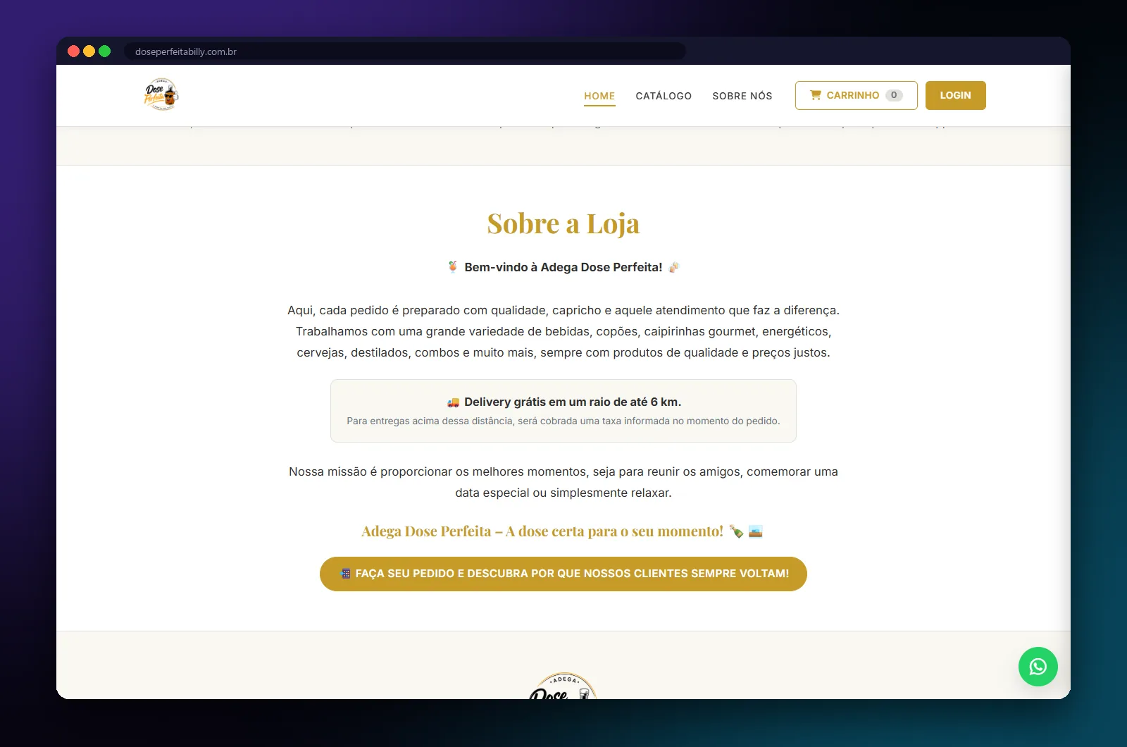 Dose Perfeita Billy: mais uma seção no computador