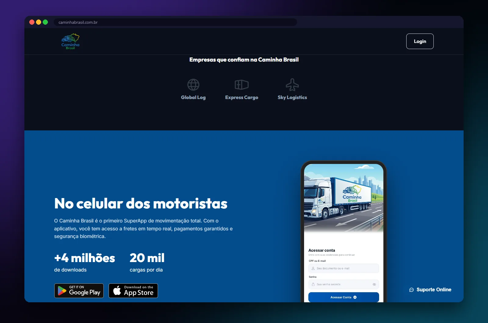 Caminha Brasil: mais uma seção no computador