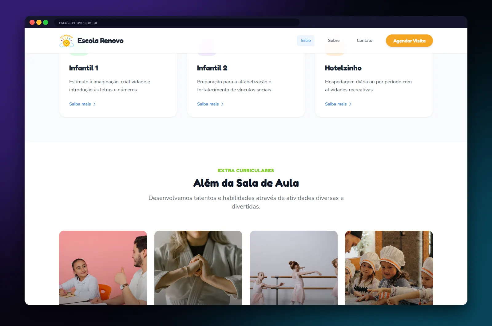 Escola Renovo: mais uma seção no computador
